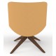 Review Upholstered Lounge Chair With Wooden Pyramid Base